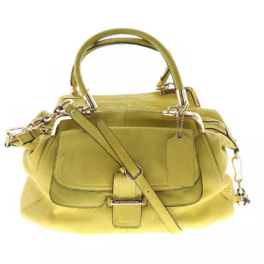 Madison Coach Vibrant Yellow / kiwi Crossbody Bag